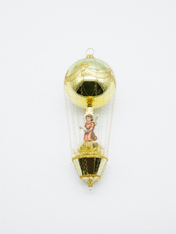 Christbaumkugel Ballon in gold